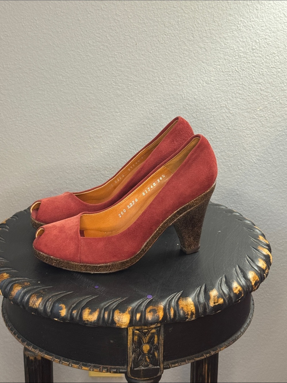 Coclico "Polly" peep toe heel, size 36.5 (size 6)